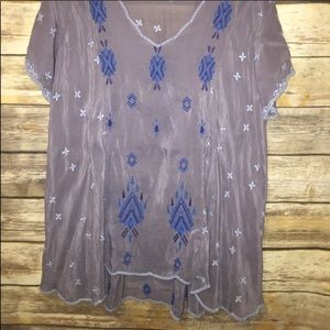 Johnny Was embroidered blouse